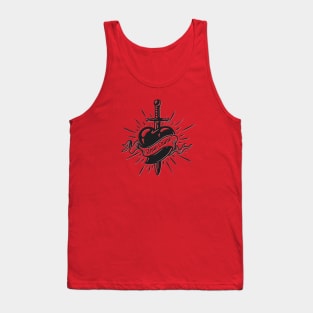 True Crime Tattoo Heart Dagger Tank Top